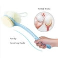 thumbnail image 3 of Artrylin Shower Body Brush with Bristles and Loofah,Back Scrubber Bath Mesh Sponge with Curved Long Handle for Skin Exfoliating Bath, Massage Bristles Suitable for Wet or Dry, Men and Women (Blue), 3 of 4
