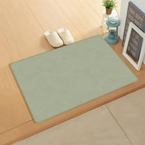 Sage Green Door Mat - Leather Front Door Mat Non-Slip Kitchen Runner Rugs, Farmhouse Sage Green Decor Waterproof Floor Mats Door OutDoor Welcome Doormat for Doorway/Bathroom