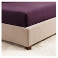 thumbnail image 6 of 18"- 21" Extra Deep Pocket Fitted Sheet for High Mattress - Hotel Luxury Silky Soft Double Brushed Microfiber Sheet, Wrinkle Bed Sheet, - Purple Eggplant, 6 of 8