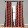 thumbnail image 5 of Ambesonne Abstract Curtains, Colorful Wavy Mosaic, Pair of 28"x84", Multicolor, 5 of 5