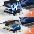 thumbnail image 4 of Estación de carga Alxum Fast 120 W, 10 puertos USB tipo C/2 QC 3.0, 4 of 7