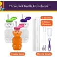 thumbnail image 4 of Special Supplies Honey Bear Straw Cup For Babies, 3-Pack Squeezable Therapy and Special Needs Assistive Drink Container, Spill Proof and Leak Resistant Lid, 4 of 8