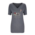 thumbnail image 4 of Fiudx Ofertas Flash Artículos En Oferta Blusas con Cuello En V de Manga Corta con Estampado Informal a La Moda para Mujer, 4 of 4