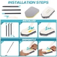 thumbnail image 5 of YEERSWAG Tub Scrubber with 50" Long Handle, 2 in 1 Shower Brush for Bathroom with 2 Detachabler Replacement Brush heads., 5 of 8