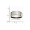 thumbnail image 3 of Mens 8mm Stainless Steel Comfort Fit Wedding Band Ring with Beveled Edge for Men, 3 of 7