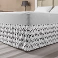 thumbnail image 1 of Panda Bed Skirt, Nursery Themed Pattern with Cartoonish Bear Faces, Elastic Bedskirt Dust Ruffle Wrap Around for Bedding Decor, 4 Sizes, Charcoal Grey Pale Peach, by Ambesonne, 1 of 2