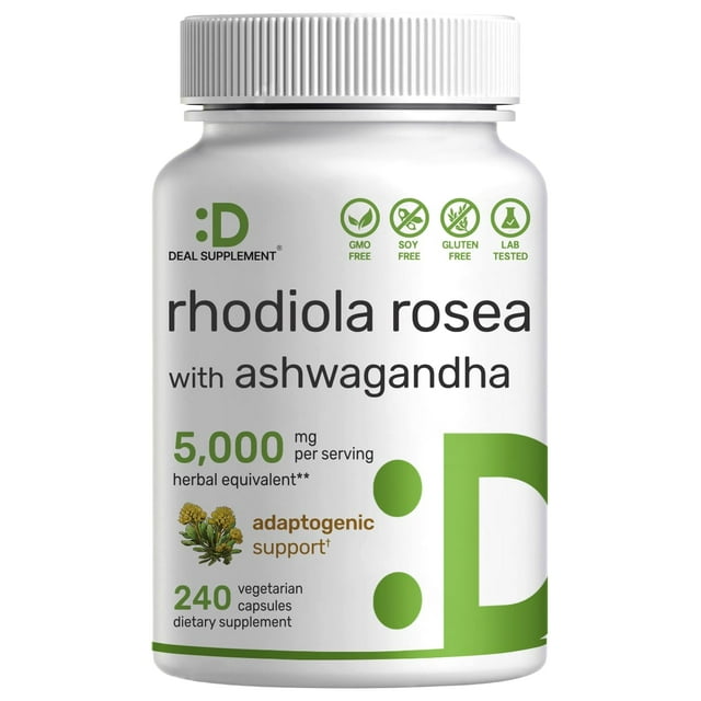 OFERTA DE SUPLEMENTOS SUPLEMENTO DE Rhodiola Rosea con Ashwagandha 5000 mg