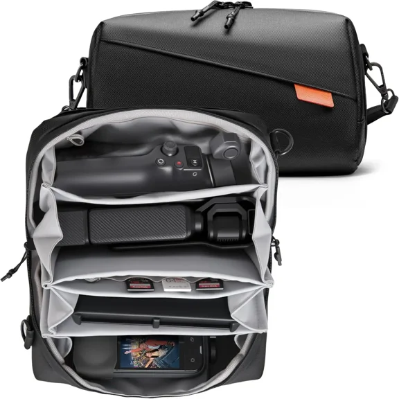 Carrying Bag Pouch Travel Large Soft Case for Insta 360 Go Ultra X5 X4 Organizer Multilayer Storage For DJI Osmo 360 Mobile8 7P 6 Pocket 3 For Gopro hero 13 Accessories with Shoulder Strap