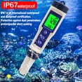 thumbnail image 4 of 5 en 1 Análisis de la calidad del agua de la piscina Medidor de salinidad Medidor de salinidad impermeable de alta precisión Detector de agua de mar para acuario con retroiluminación 1833, 4 of 5