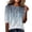 Blue, variant on Domzest Womens Boho Floral Print Tops Elbow Length Crew Neck Lightweight Shirt Half Sleeve Summer Fall Loose Fit Tunic Tops Black XXL