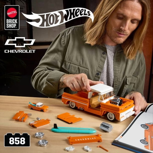 MATTEL BRICK SHOP Hot Wheels Custom 62 Chevy Pickup Building Toy