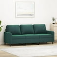 thumbnail image 1 of vidaXL 3-Seater Sofa Dark Green 180 cm Velvet, 1 of 5
