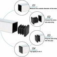 thumbnail image 2 of 20 Pack Square Tube Caps, 2020mm, Black Plastic End Caps for Square Tubing, Chair Legs & Furniture Inserts, 2 of 5