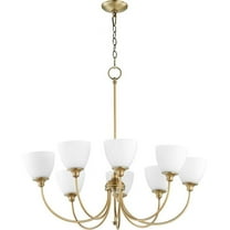 Transitional Eight Light Chandelier-Aged Brass Finish Bailey Street Home 183-Bel-2534926