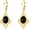 Black Onyx floral earrings, variant on Black Onyx Earrings Gifts for Women Sterling Silver 18K Yellow Gold Plated Black Opal Filigree Boho Dangle Earrings Jewelry Gifts