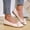 Beige, variant on Women's Ballet Flats Summer Solid Color Pointed Toe Bowknot Casual Comfortable Vintage Soft PU Leather Slip-On Foldable Flat Shoes Blue 9