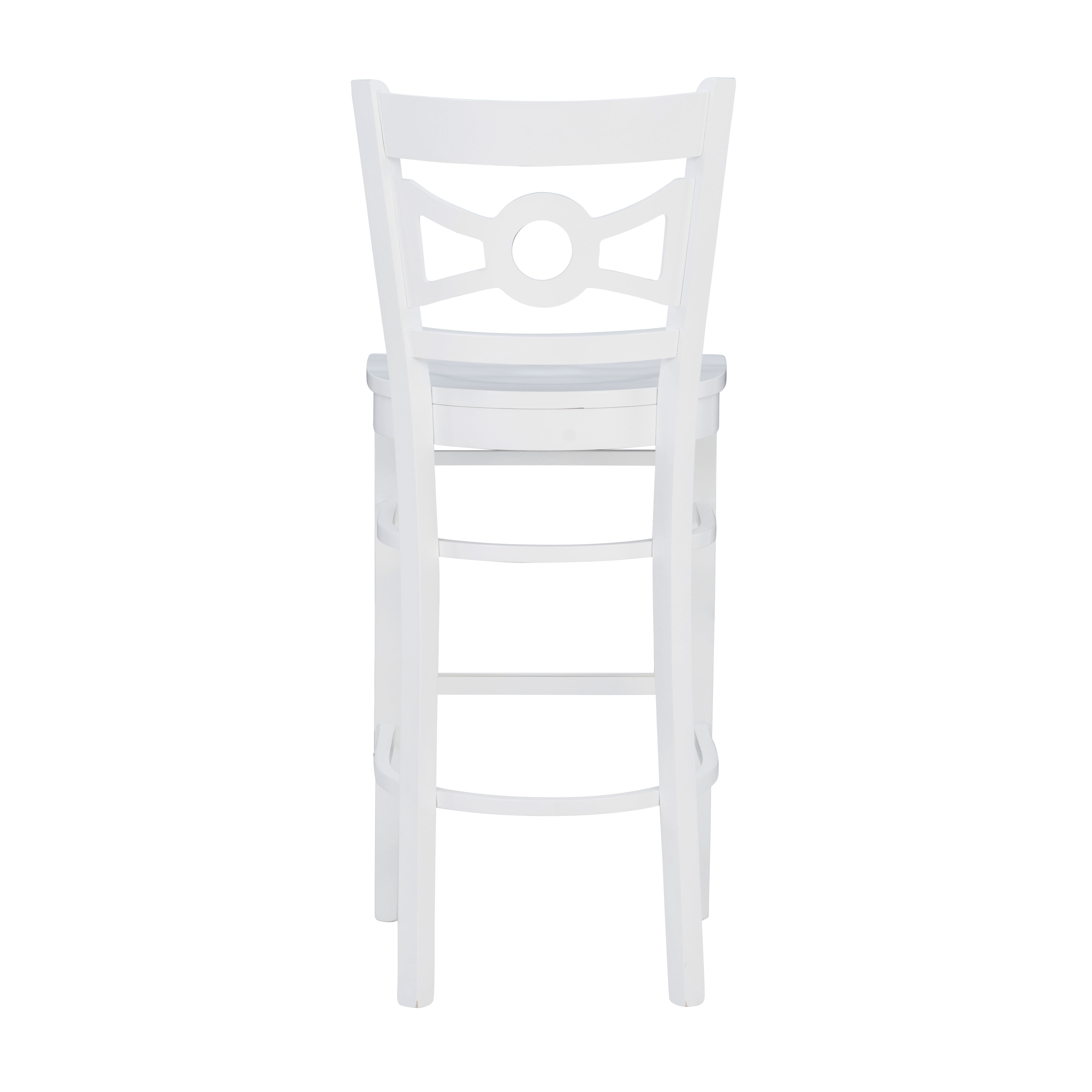 Linon Tabitha 30" Mid Back Barstools, Set of 2, White