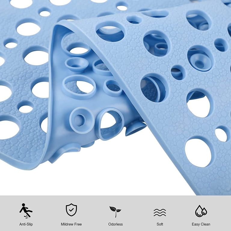 Homecraft Shower Mat, Bathtub and Shower Mat, Non-Slip Shower Pad with Drainage Holes, Perforated Shower Tread, Anti-Slip Standard or Sit Shower Mat, Made with Large Suckers for Grip, Quality Rubber