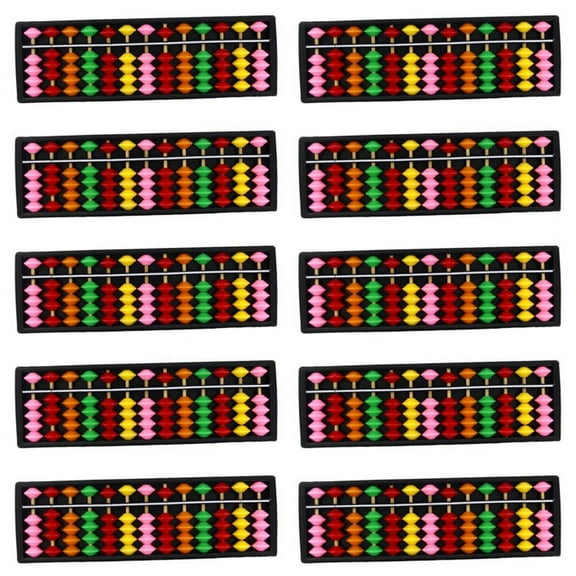 10X Portable Plastic Abacus Arithmetic Abacus Calculation Tool
