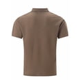 thumbnail image 5 of Polo Shirt for Men Short Sleeve Quarter Zipper Polo Tees Loose Fit Coffee Mens Beach Outfit, 5 of 8