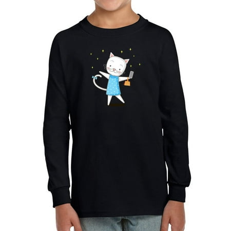 

Lovely Kitten W Smarthphone Long Sleeve Toddler -Image by Shutterstock 3 Toddler