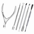 thumbnail image 2 of Stainless Steel Nail Clipper Set Cuticle Pusher Nipper Manicure Tool Kit for Home Nail Care, 2 of 7