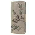 thumbnail image 2 of Allytech Wallet Case for Samsung Galaxy S22 Ultra 5G, Big Butterfly Embossed PU Leather Kickstand Flip Cover Shockproof Drop Protection Anti-scratch Wallet Cover for Samsung Galaxy S22 Ultra,Gray, 2 of 4