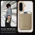 thumbnail image 6 of For Samsung Galaxy S25+ Magnetic 2-in-1 Phone Case,with Magnetic Detachable Card Holder,Credit Card Slot,Compatible with Mag-Safe,Transparent Back,Shockproof Rugged Wallet Phone Case,Desertgold, 6 of 8