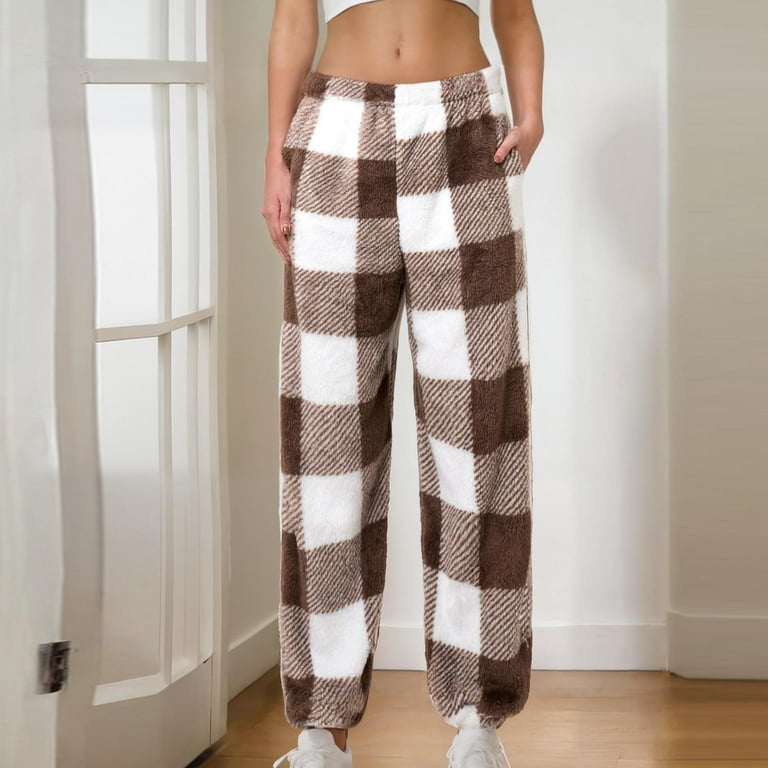 JXMVOJ Leggings Depot High Waisted Plaid Wild Print Leggings