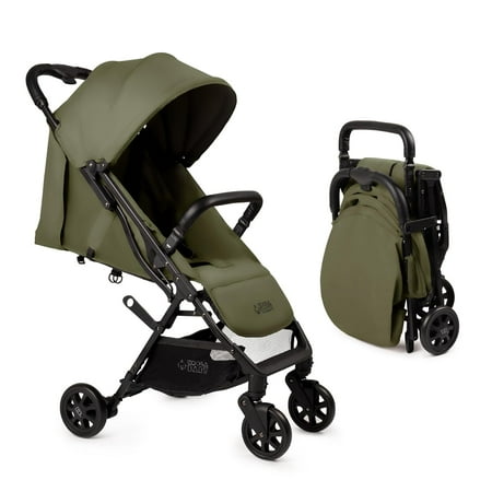 Lightweight Travel Stroller for Baby & Toddlers - Easy Fold & Compact Stroller with Canopy, Storage Basket, Multi-Position Recline & Convenient One-Hand Fold (Green)