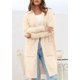 thumbnail image 4 of Cardigan PRETTYGARDEN Beige Pequeño Manga Larga Abierto al Frente, 4 of 8