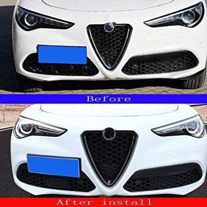 mild farligt Encyclopedia Bkuxy ABS Front Grill Decoration Frame Trim 2Pcs For Alfa Romeo Stelvio  2017 2018 2019 2020 Auto Accessories (NOT Applicable for Giulia) (Frosted  Red) - Walmart.com