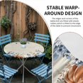 thumbnail image 2 of Blue Pumpkin Fall Round Tablecloth for 36-44 Inch Tables,Fitted Table Cover with Elastic Edge,Thanksgiving Eucalyptus Leaves Beige Waterproof Outdoor Table Cloth Protector for Patio Garden Dinner, 2 of 9