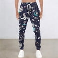 thumbnail image 2 of Men's Graphic Printed Joggers Sweatpants Casual Workout Pants Sports Trousers for Gym Running Black XXXL, 2 of 4