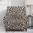 thumbnail image 2 of FKELYI Zebra Print Recliner Slipcover Anti-Dust Reclining Chair Cover with Pocket Fitted Couch Covers for Lazyboy Lounge Armchair Protector for Home Decor, 2 of 7