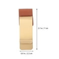 thumbnail image 5 of KAKOWELY 3pcs Metal File Clips Notes Clips Students Paper File Folder Stationary Leather Pen Clip,2.76"X0.91"X0.43", 5 of 5