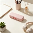 thumbnail image 5 of KKOUHVY Pencil Case, Large Capacity Hard Plastic Pencil Storage Box, Solid Color Pencils Box for Pens Crayons Office Studying Supplies, Pink, 5 of 7