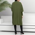 thumbnail image 5 of HCYSFG Womens Solid Color Cardigan Sweater Open Front Long Sleeve Front Pockets Longline Knit Loose Fit Casual Layering Tops, 5 of 7
