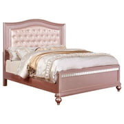 Rosebery Kids Contemporary Wood Twin Panel Bed in Rose Gold