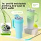 thumbnail image 4 of 40Oz Bingba Cup with Handle 304 Stainless Steel Straw Car Cup Household Large Capacity Thermos Cup, 4 of 5