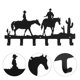 thumbnail image 4 of perchero de pared con diseño de vaquero del oeste, para colgar en el porche (negro), 4 of 6