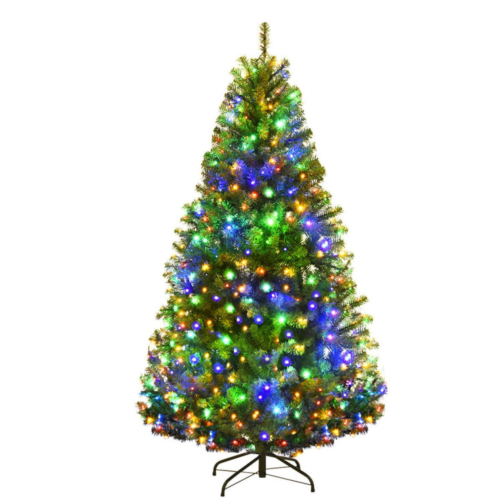 RUIE, 5 ft, Pre-Lit Artificial Christmas Tree, Artificial Tree, 600 Branch Tips, Green, Hinged Branches for Christmas Party Living Room Decor