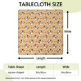 thumbnail image 2 of Orange Cow Heart Pattern Square Fitted Tablecloth with Elastic Edge,Square Table Cover,Washable Elastic Table Cover for Home Kitchen Party Decor 34"x34", 2 of 6