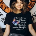 thumbnail image 3 of Teacher Faith Butterfly T-Shirt | Christian Philippians 4:13 Tee, Natural, Size S, 3 of 6