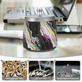 thumbnail image 6 of Yayeee Ashtray with Lid for Cigarette Smokeless Stainless Steel Home Ash Holder, Colorful White, 6 of 7