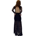 thumbnail image 4 of Vivian's Fashions Dress - Maxi,Full Lace Gown, 2 Layers (Black, 1X), 4 of 5
