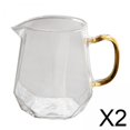 thumbnail image 1 of 2xsmall Vidrio Creamer Lanzador Con Mango Multiusos Transparente Leche Pourer 400ml, 1 of 8