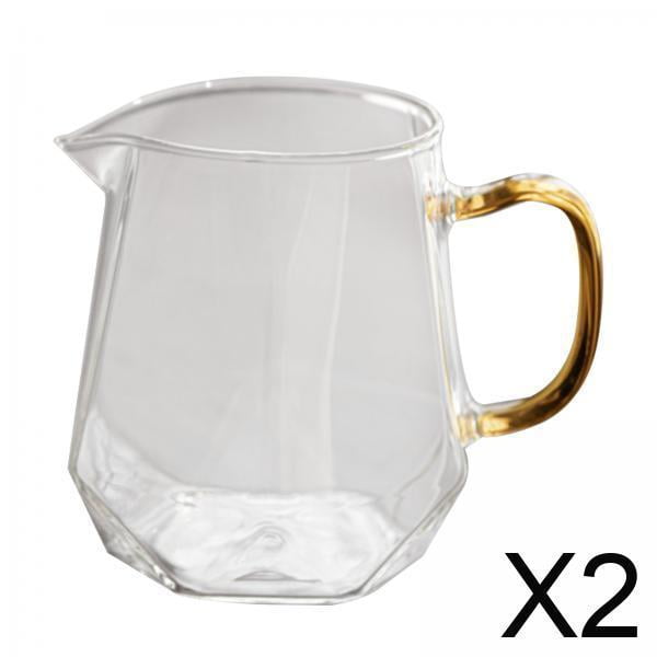2xsmall Vidrio Creamer Lanzador Con Mango Multiusos Transparente Leche Pourer 400ml