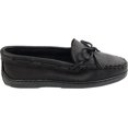 thumbnail image 3 of Minnetonka Women's Moosehide Classic Moccasins, 10 W US Black, 3 of 6