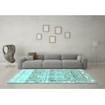 thumbnail image 3 of Ahgly Company Indoor Rectangle Abstract Light Blue Modern Area Rugs, 2' x 5', 3 of 4